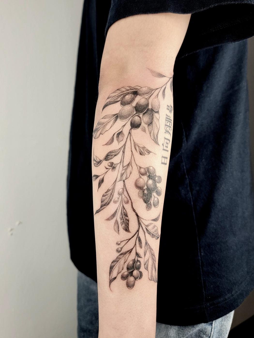 Olive branch tattoo