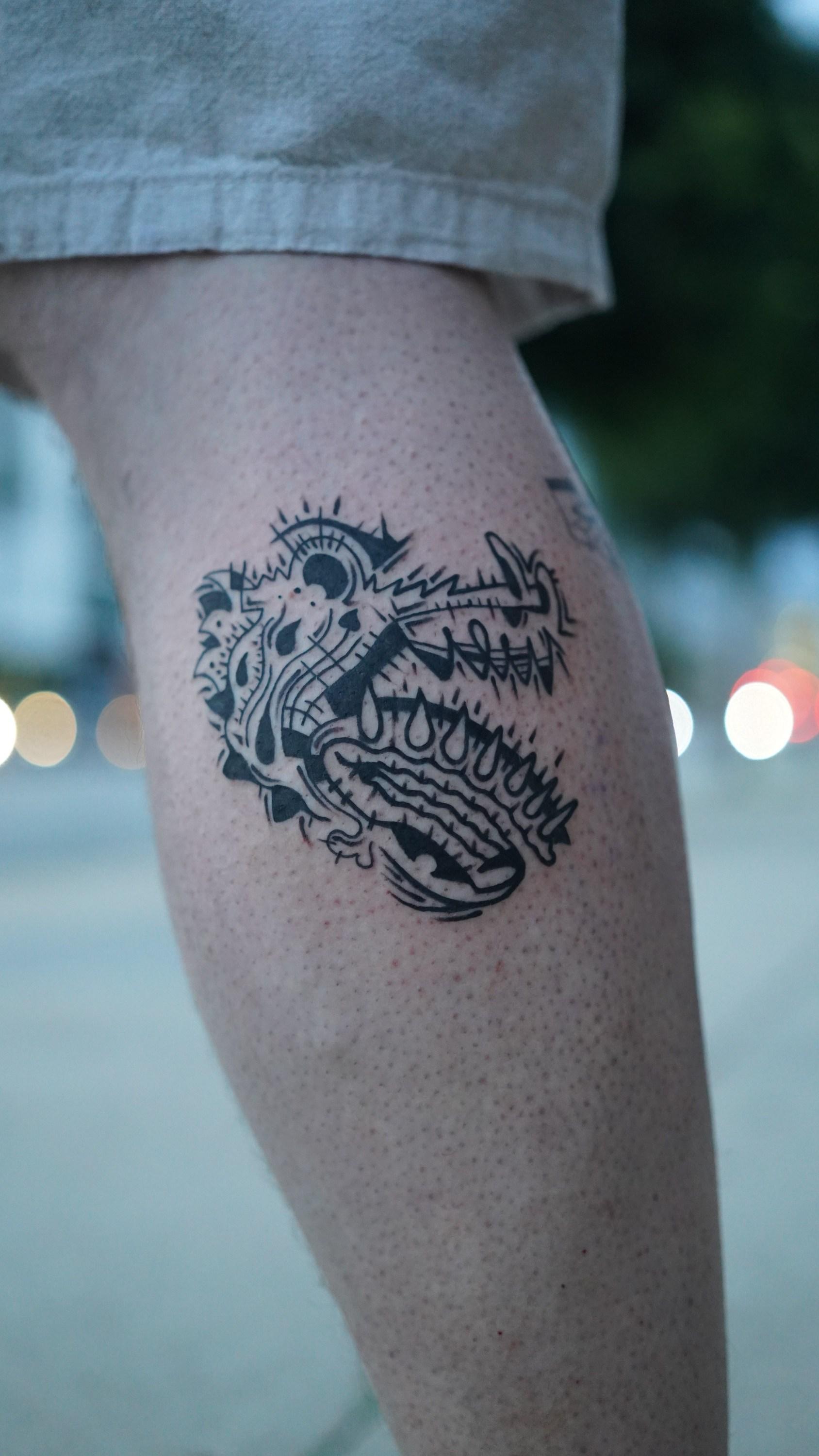 Radiant blackwork tattoo
