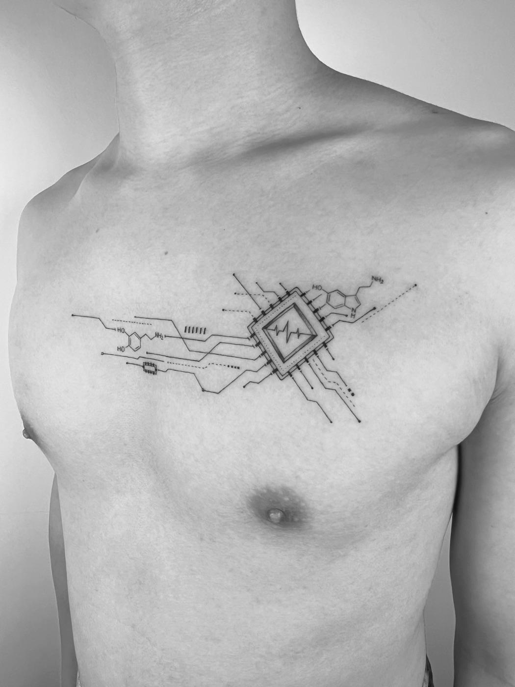 Circuit and molecule tattoo