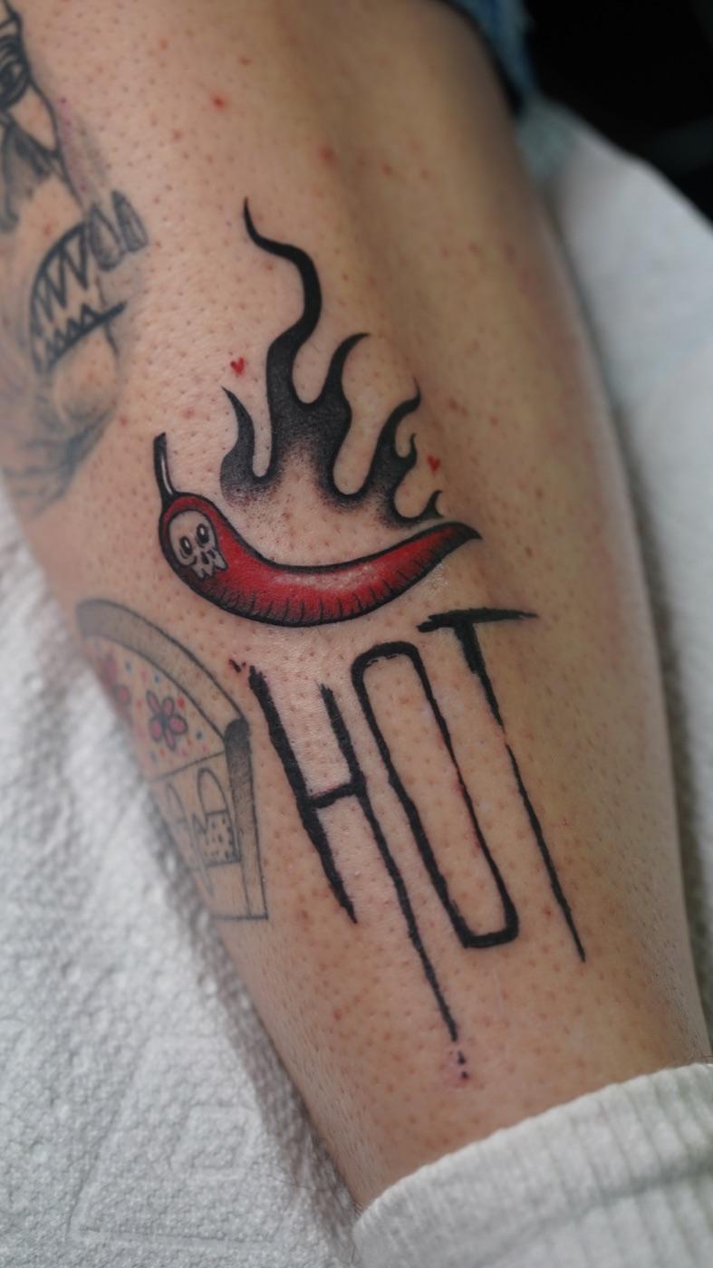 Chili pepper tattoo