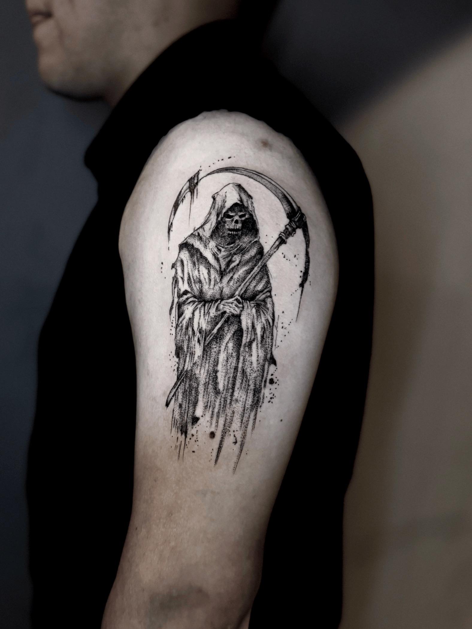 Grim reaper tattoo