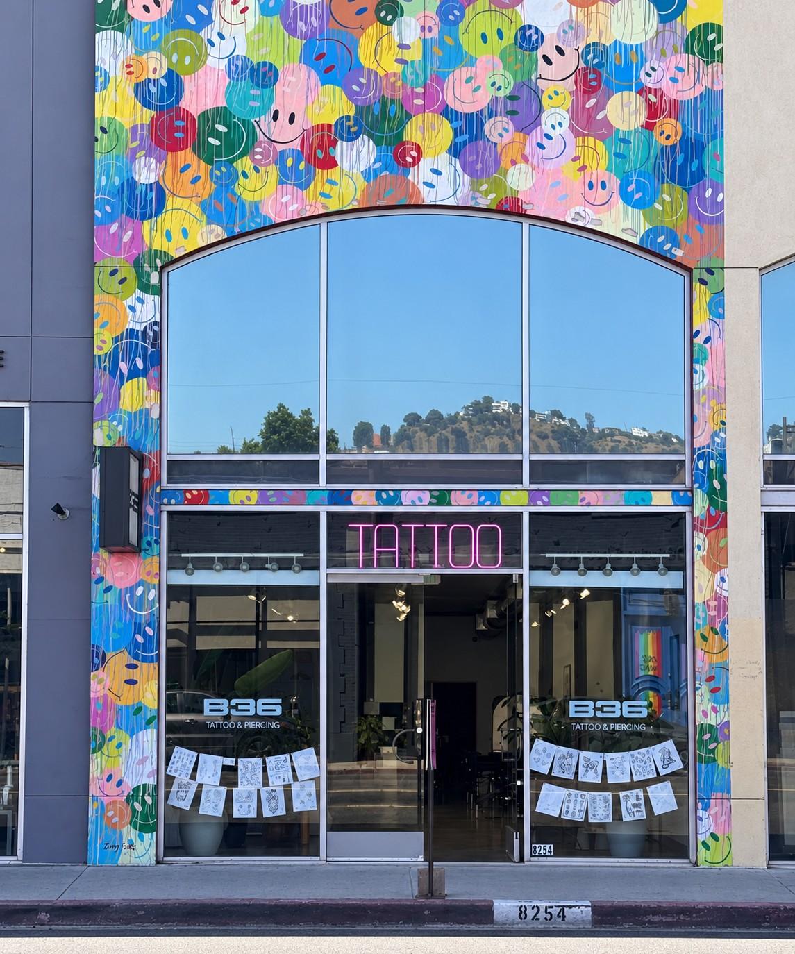 Exterior of B36 Tattoo & Piercing on Melrose Avenue