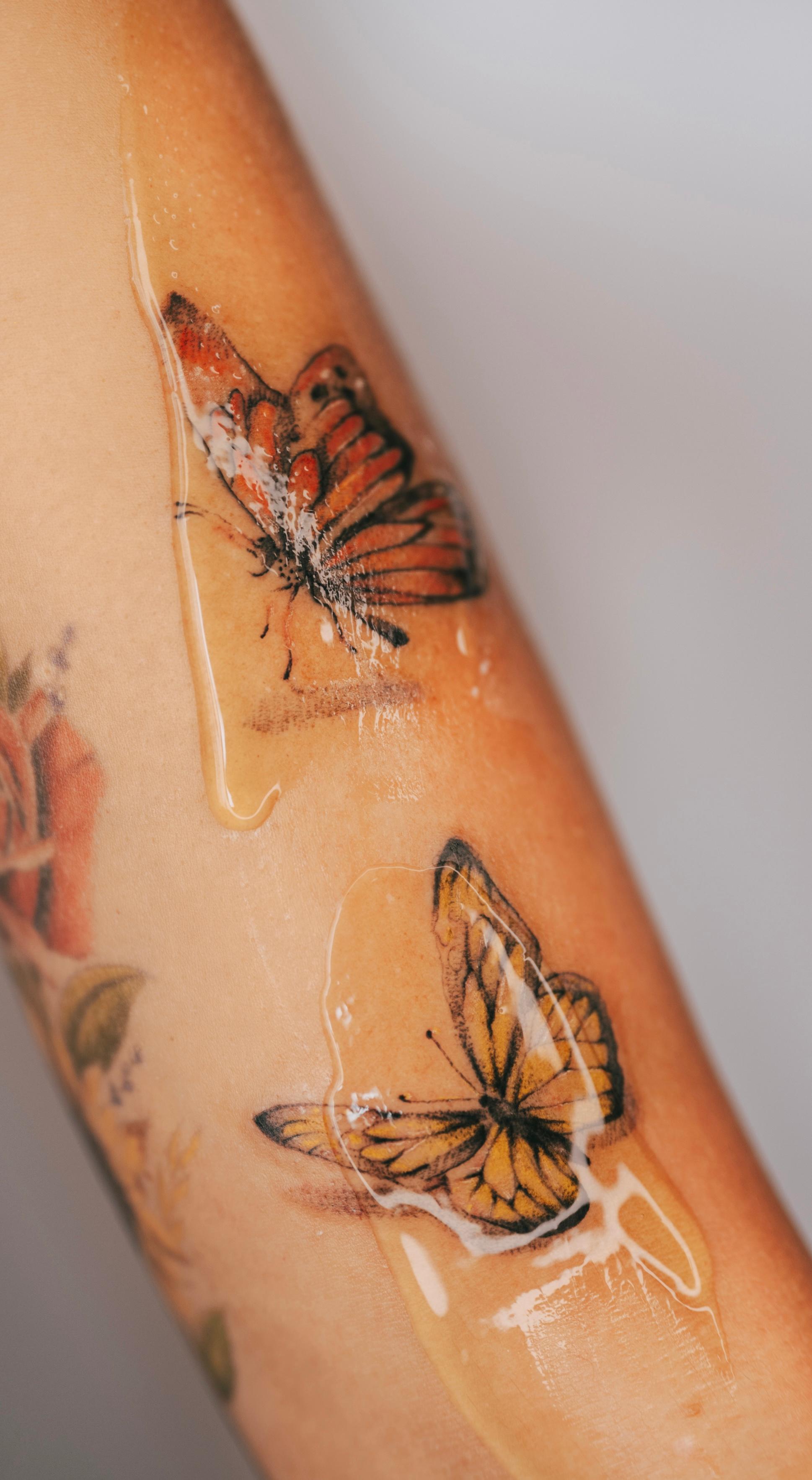 Color butterfly tattoos